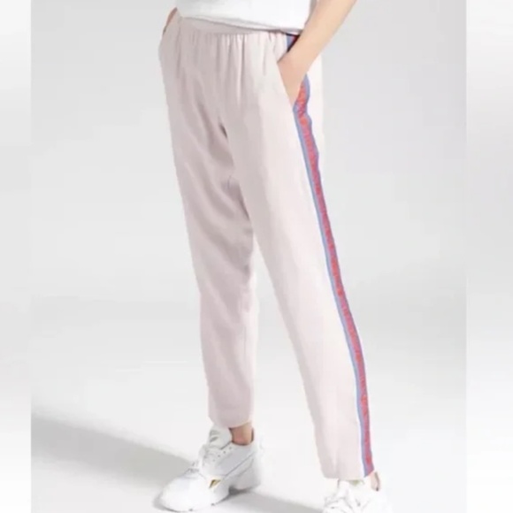 Zadig & Voltaire | Pink Cigarette Pant w/ "Girls Can Do Anything" Trim | Size 4 - Picture 1 of 7